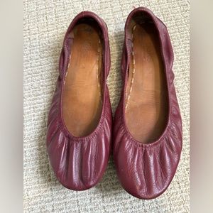 Well loved Maroon Tieks